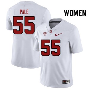Women Simione Pale White Cardinal College Football #55 Jersey 355646-411