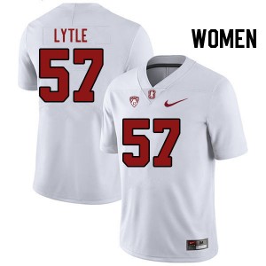 Women Spencer Lytle White Stanford Cardinal College Football #57 Jersey 353365-716