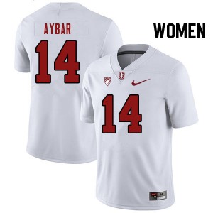 Women Wilfredo Aybar White Stanford College Football #14 Jersey 919677-219