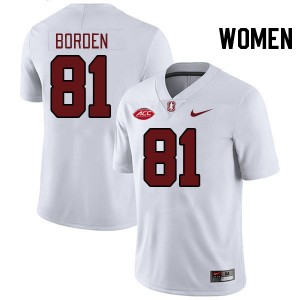 Women Ahmari Borden White Cardinal 2024 ACC Conference College Football #81 Jersey 438490-486