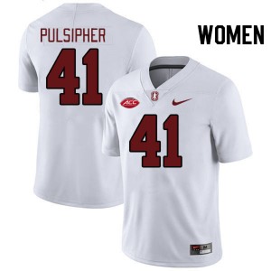 Women Anson Pulsipher White Stanford 2024 ACC Conference College Football #41 Jersey 635719-369