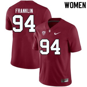 Women Anthony Franklin Cardinal Stanford College Football #94 Jersey 703428-782