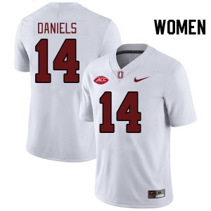 Women Ashton Daniels White Stanford Cardinal 2024 ACC Conference College Football #14 Jersey 103167-531