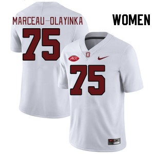 Women Braden Marceau-Olayinka White Cardinal 2024 ACC Conference College Football #75 Jersey 733681-700