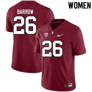 Women Brendon Barrow Cardinal Stanford University College Football #26 Jersey 230947-291