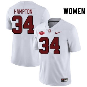 Women Caleb Hampton White Stanford Cardinal 2024 ACC Conference College Football #34 Jersey 691843-900
