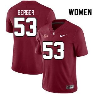 Women Carson Berger Cardinal Cardinal 2024 ACC Conference College Football #53 Jersey 720425-228