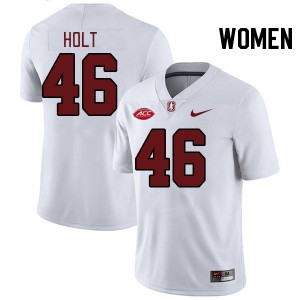 Women Chico Holt White Stanford 2024 ACC Conference College Football #46 Jersey 352030-894