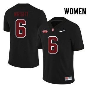 Women Collin Wright Black Stanford 2024 ACC Conference College Football #6 Jersey 185264-712