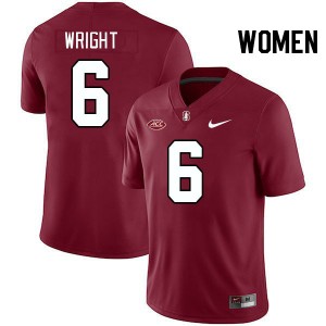 Women Collin Wright Cardinal Stanford Cardinal 2024 ACC Conference College Football #6 Jersey 693643-991
