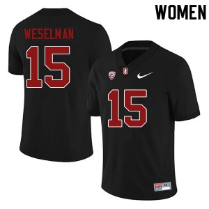 Women Connor Weselman Black Cardinal College Football #15 Jersey 280271-845