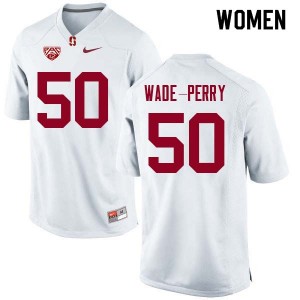 Women Dalyn Wade-Perry White Cardinal College Football #50 Jersey 972061-823