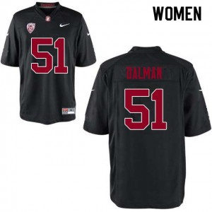Women Drew Dalman Black Stanford University College Football #51 Jersey 508523-279
