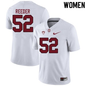 Women Duke Reeder White Stanford Cardinal College Football #52 Jersey 995810-171