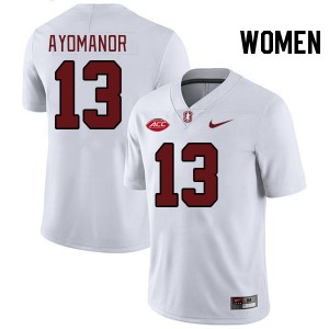 Women Elic Ayomanor White Stanford University 2024 ACC Conference College Football #13 Jersey 434812-262