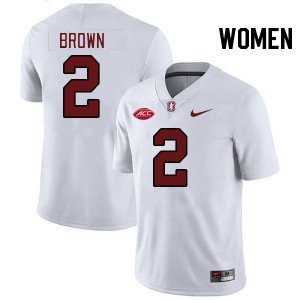 Women Elijah Brown White Cardinal 2024 ACC Conference College Football #2 Jersey 391743-797