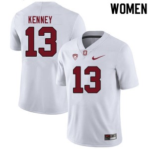 Women Emmet Kenney White Stanford College Football #13 Jersey 884095-234