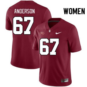 Women Fisher Anderson Cardinal Stanford Cardinal 2024 ACC Conference College Football #67 Jersey 501742-695
