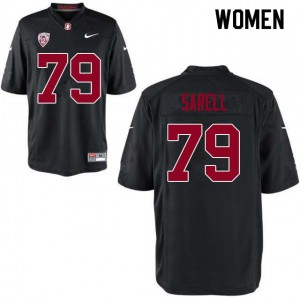 Women Foster Sarell Black Stanford College Football #79 Jersey 422320-271
