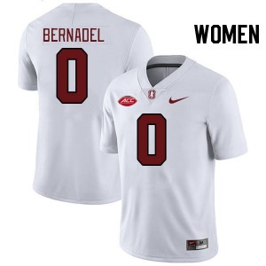 Women Gaethan Bernadel White Stanford University 2024 ACC Conference College Football #0 Jersey 517825-930