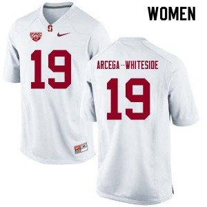Women J.J. Arcega-Whiteside White Stanford College Football #19 Jersey 245933-282