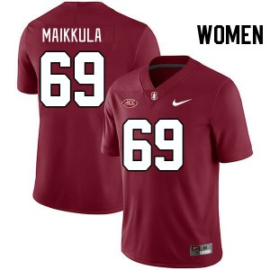 Women Jake Maikkula Cardinal Cardinal 2024 ACC Conference College Football #69 Jersey 393376-966