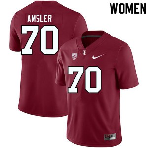 Women Jason Amsler Cardinal Stanford University College Football #70 Jersey 167001-589