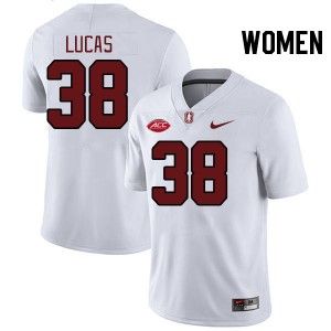 Women Kale Lucas White Stanford 2024 ACC Conference College Football #38 Jersey 223457-903
