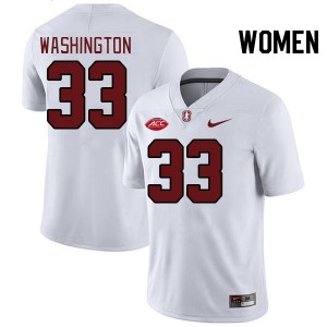 Women Kenaj Washington White Stanford 2024 ACC Conference College Football #33 Jersey 696757-572