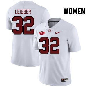 Women Mitch Leigber White Cardinal 2024 ACC Conference College Football #32 Jersey 747294-932
