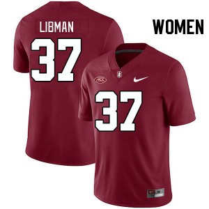 Women Myles Libman Cardinal Stanford University 2024 ACC Conference College Football #37 Jersey 105715-114