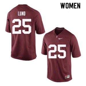 Women Sione Lund Red Stanford College Football #25 Jersey 384850-457