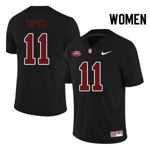 Women Tevarua Tafiti Black Stanford University 2024 ACC Conference College Football #11 Jersey 694356-269