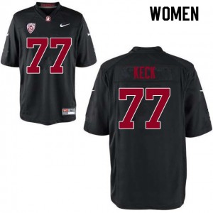 Women Thunder Keck Black Stanford Cardinal College Football #77 Jersey 844841-428