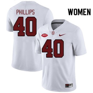 Women Tobin Phillips White Cardinal 2024 ACC Conference College Football #40 Jersey 380844-927