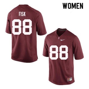 Women Tucker Fisk Red Stanford College Football #88 Jersey 158519-455