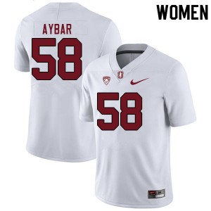 Women Wilfredo Aybar White Stanford Cardinal College Football #58 Jersey 965172-306