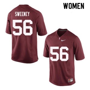 Women Will Sweeney Red Stanford College Football #56 Jersey 867700-968