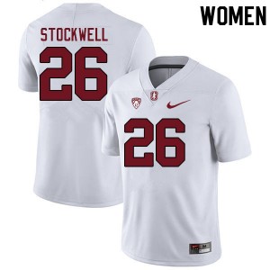 Women William Stockwell White Cardinal College Football #26 Jersey 331121-448