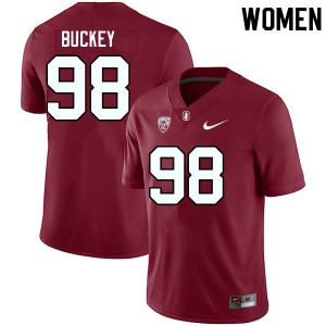 Women Zach Buckey Cardinal Stanford Cardinal College Football #98 Jersey 559363-404