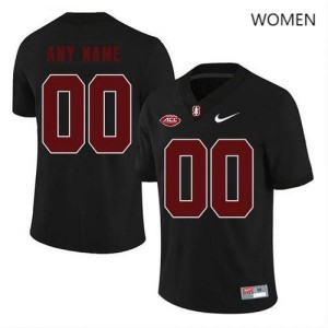 Women Custom Black Stanford 2024 ACC Conference College Football #00 Jersey 503353-913