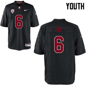 Youth Andres Fox Black Stanford Cardinal College Football #6 Jersey 202852-182
