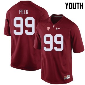 Youth Bo Peek Cardinal Stanford College Football #99 Jersey 150326-793