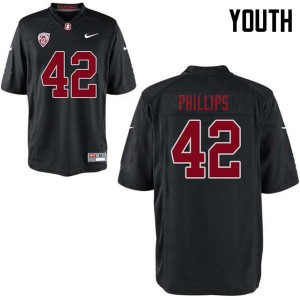 Youth Caleb Phillips Black Stanford College Football #42 Jersey 574397-886