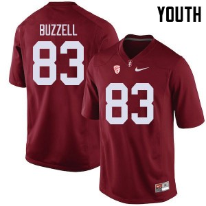 Youth Cameron Buzzell Cardinal Stanford University College Football #83 Jersey 622130-661