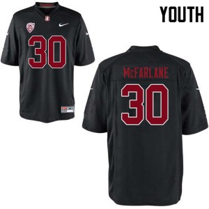 Youth Cameron McFarlane Black Stanford University College Football #30 Jersey 677339-936
