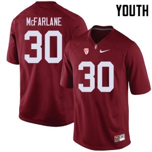 Youth Cameron McFarlane Cardinal Stanford College Football #30 Jersey 328506-236