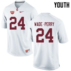 Youth Dalyn Wade-Perry White Stanford Cardinal College Football #24 Jersey 342561-857