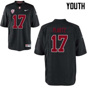 Youth Dylan Plautz Black Stanford Cardinal College Football #17 Jersey 972803-893