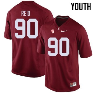 Youth Gabe Reid Cardinal Stanford College Football #90 Jersey 561163-503